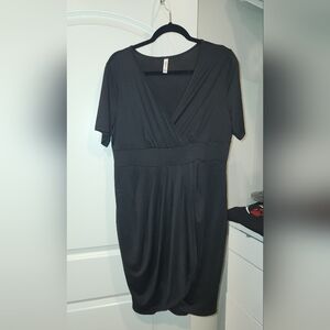 Elegant Black Wrap Dress